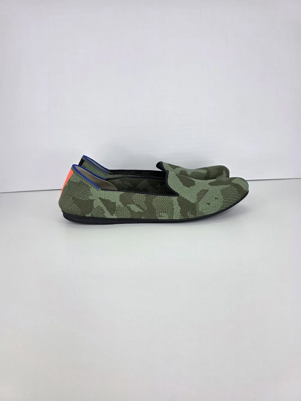 Rothy's The Loafer Flats Green Olive Camo Slip‎ On Women's Casual Shoes Size 7